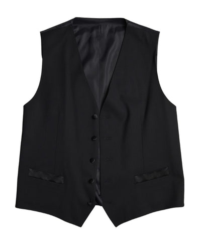 Dolce & Gabbana Black Wool Two-Piece Suit