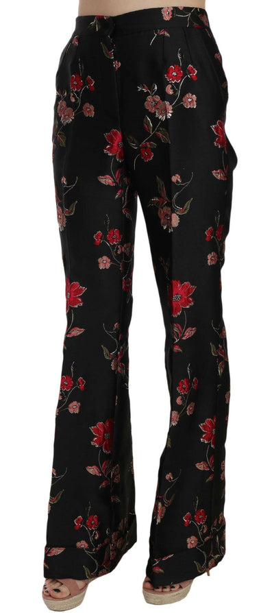 Pantalon bootcut élégant à imprimé floral Dolce & Gabbana
