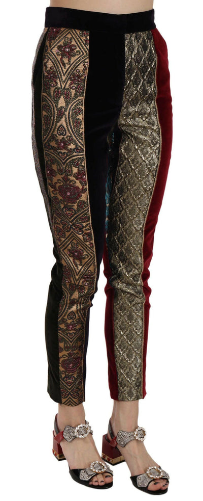 Pantalon court élégant en jacquard multicolore Dolce & Gabbana