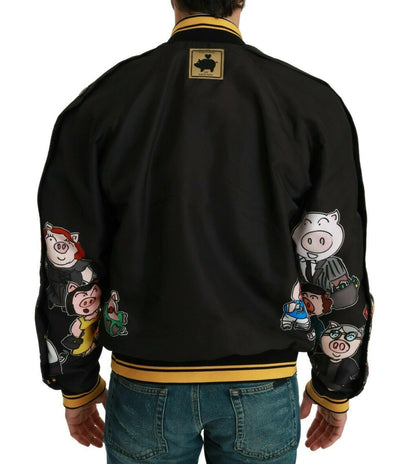 Veste style bomber à motifs multicolores Dolce & Gabbana