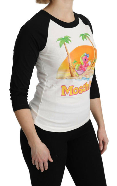 Moschino Weißes Baumwoll-T-Shirt Mein kleines Pony Top T-Shirt