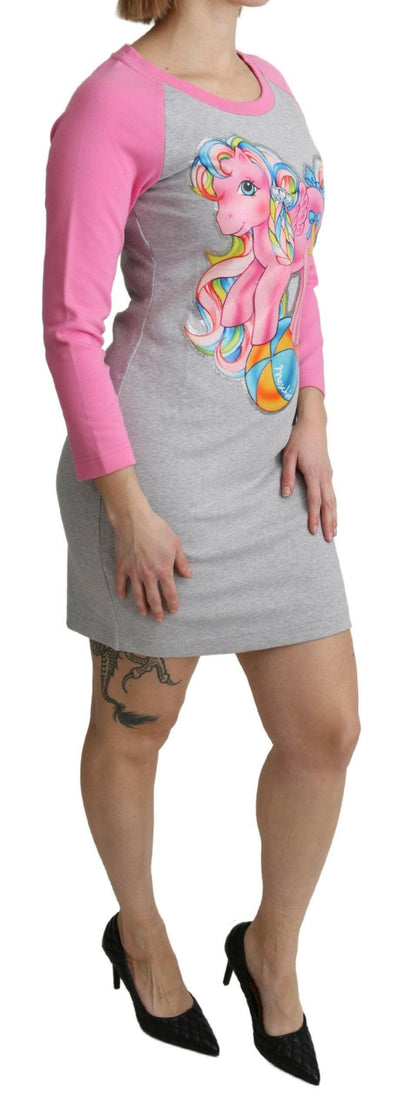 Moschino – Graues My Little Pony-Top-Pulloverkleid