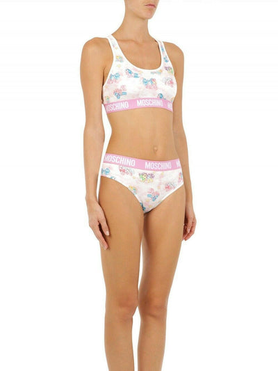 Moschino – Zweiteiliger Nachtwäsche-Bikini „My Little Pony“ in Weiß