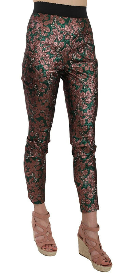 Pantalon de créateur multicolore élégant Dolce & Gabbana