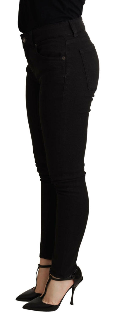 Dolce & Gabbana – Schwarze Skinny-Jeanshose aus Baumwollstretch