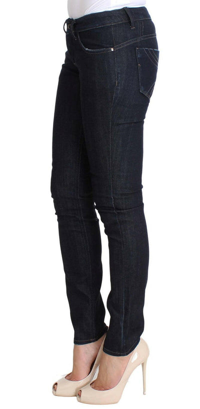 Costume National – Blaue Slim-Fit-Jeans aus Stretch-Baumwolle