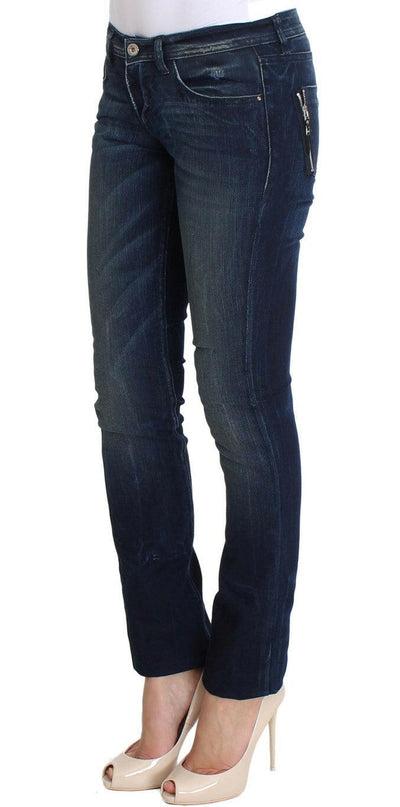 Costume National Slim Fit Skinny Jeans aus Baumwolle in blauer Waschung