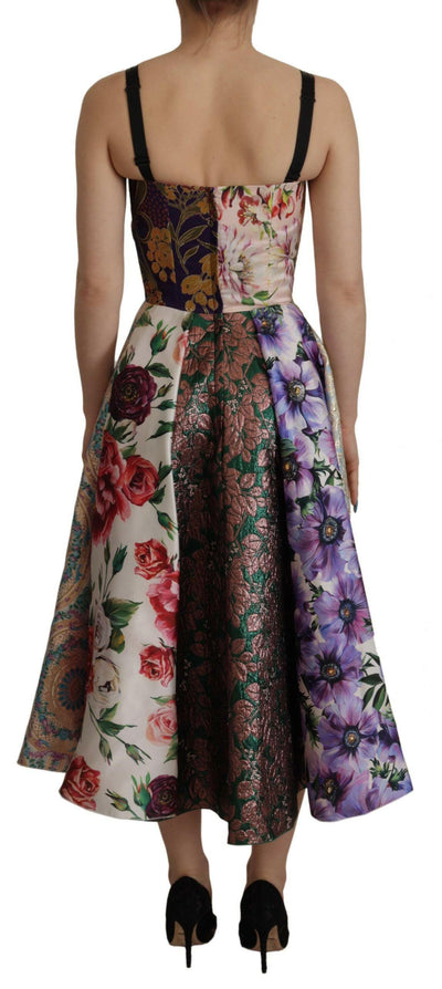 Robe en soie mélangée patchwork élégante Dolce & Gabbana
