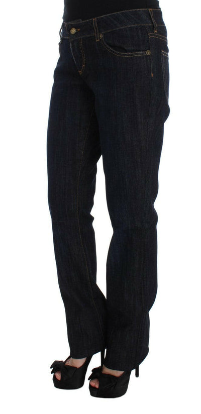 Cavalli – Blaue Straight-Fit-Stretch-Jeans aus Baumwolle