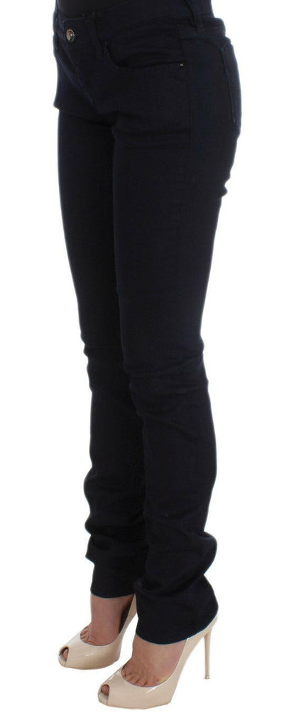 Costume National – Slim Fit-Jeans aus Baumwollmischung in Blau