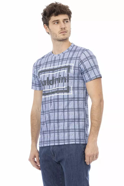 T-shirt homme en coton bleu clair Baldinini Trend