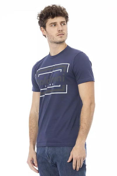 T-shirt homme en coton bleu tendance Baldinini