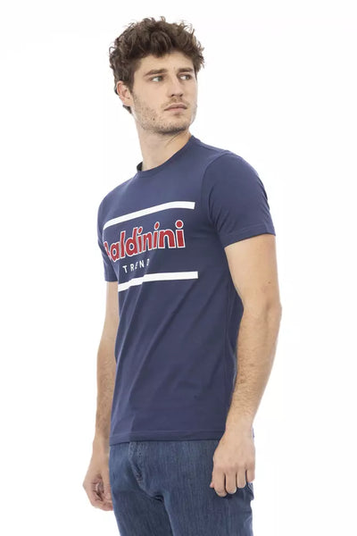 Baldinini Trend Blaues Baumwoll-T-Shirt