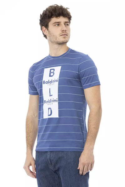 Baldinini Trend Blaues Baumwoll-T-Shirt
