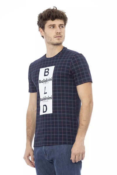 Baldinini Trend Blaues Baumwoll-T-Shirt