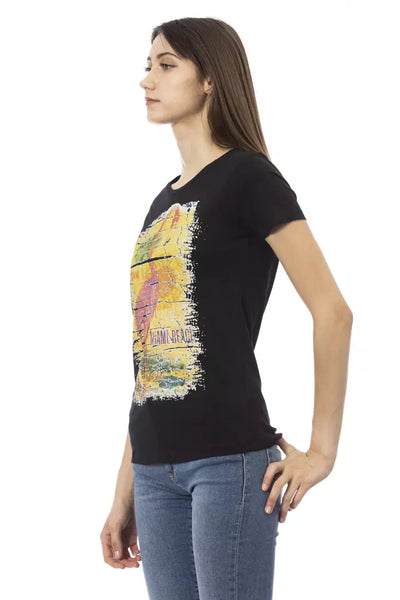 T-shirt Trussardi Action en coton noir pour femme