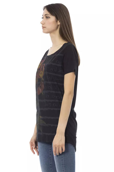 T-shirt Trussardi Action en coton noir pour femme