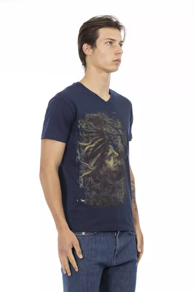 T-shirt Trussardi Action en coton bleu pour homme
