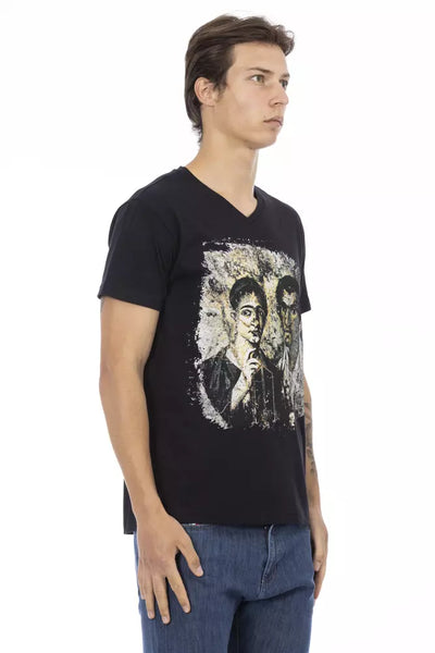 T-shirt Trussardi Action en coton noir pour homme