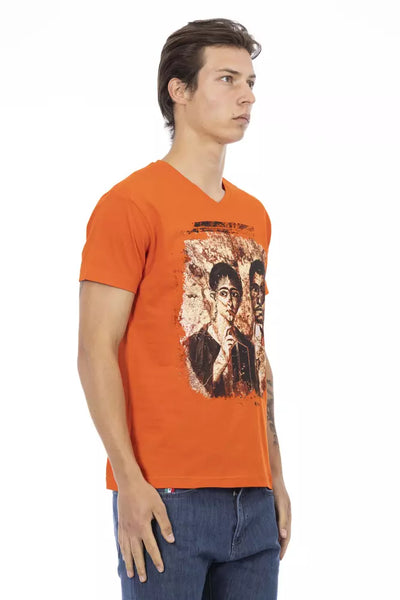 T-shirt Trussardi Action en coton orange pour homme
