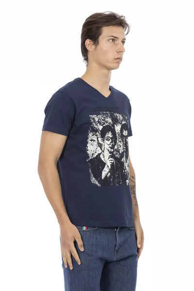 T-shirt Trussardi Action en coton bleu pour homme