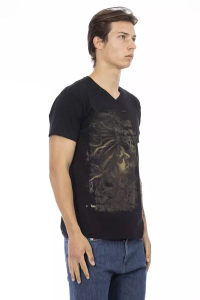 T-shirt Trussardi Action en coton noir pour homme