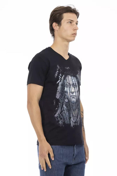 T-shirt Trussardi Action en coton noir pour homme