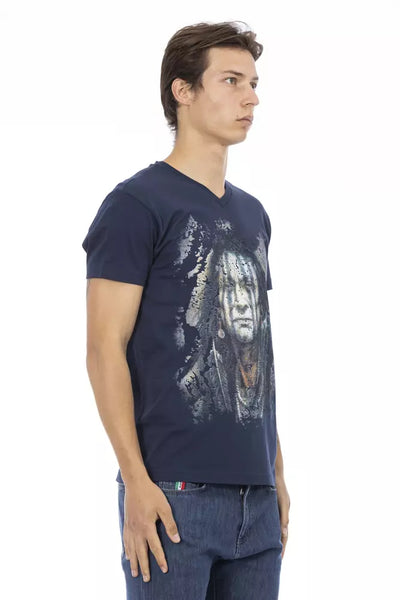 T-shirt Trussardi Action en coton bleu pour homme