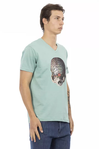 T-shirt Trussardi Action en coton vert pour homme