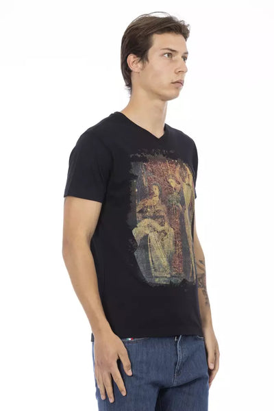 T-shirt Trussardi Action en coton noir pour homme