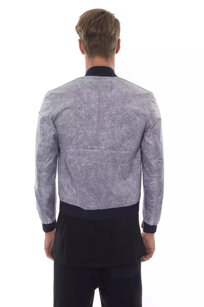 Blouson aviateur homme en polyester gris Nicolo Tonetto