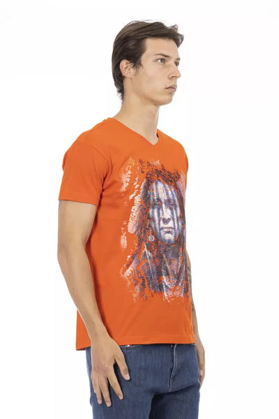 T-shirt Trussardi Action en coton orange pour homme