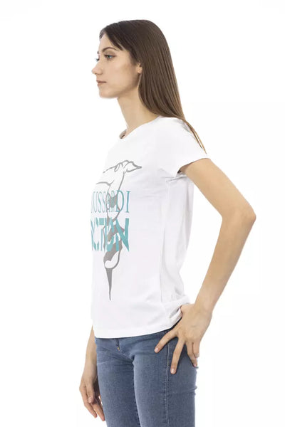 T-shirt Trussardi Action en coton blanc pour femme