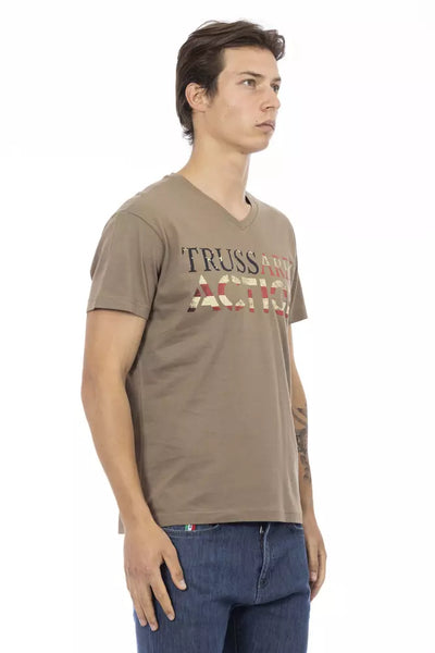 T-shirt Trussardi Action en coton marron pour homme
