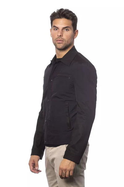 Blouson aviateur en coton noir Verri pour homme