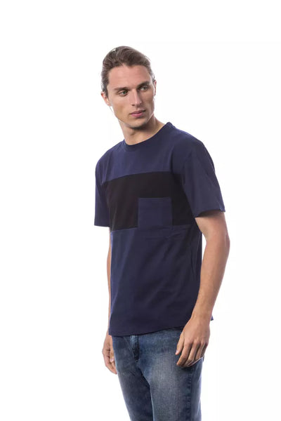 Verri blaues Baumwoll-T-Shirt