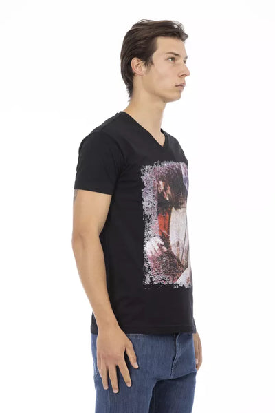 T-shirt Trussardi Action en coton noir pour homme
