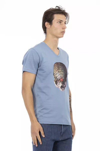T-shirt Trussardi Action en coton bleu clair pour homme