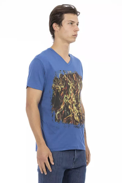 T-shirt Trussardi Action en coton bleu pour homme
