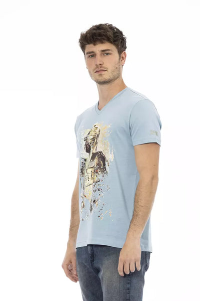 T-shirt Trussardi Action en coton bleu clair pour homme