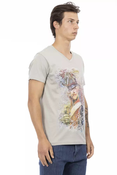 T-shirt Trussardi Action en coton gris pour homme
