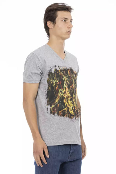 T-shirt Trussardi Action en coton gris pour homme