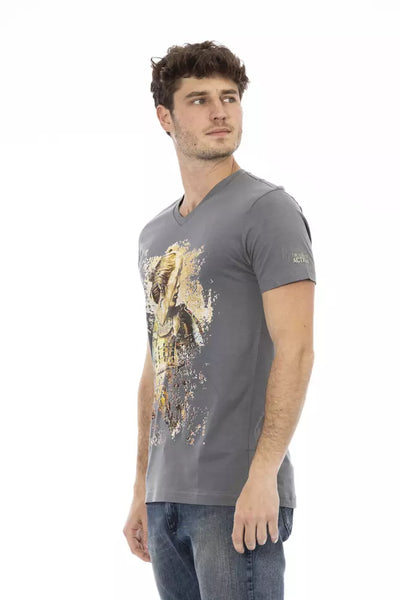 T-shirt Trussardi Action en coton gris pour homme