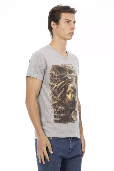 T-shirt Trussardi Action en coton gris pour homme