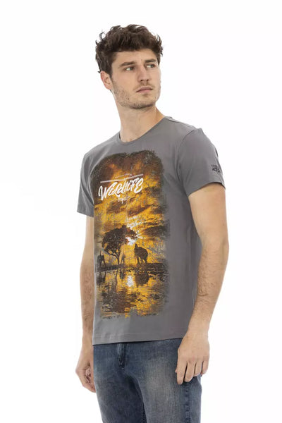T-shirt Trussardi Action en coton gris pour homme