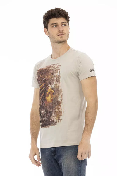 Trussardi Action « T-shirt homme en coton beige »
