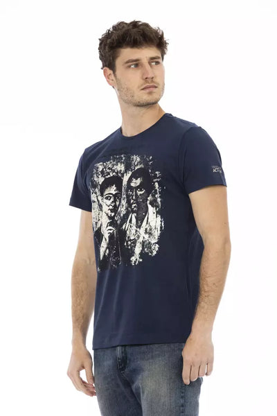 T-shirt Trussardi Action en coton bleu pour homme
