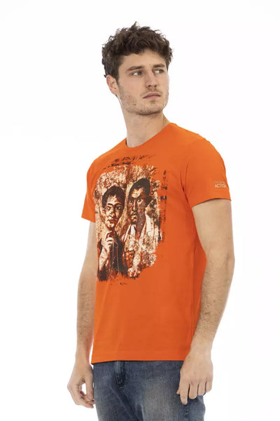 T-shirt Trussardi Action en coton orange pour homme