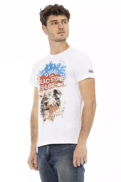 T-shirt Trussardi Action en coton blanc pour homme
