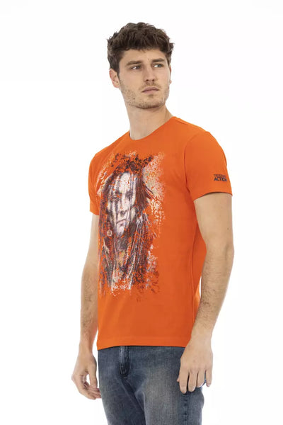 T-shirt Trussardi Action en coton orange pour homme